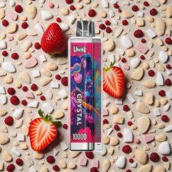 UWIN Crystal 10000 Puffs Dispozējamais Vape Zemeņu Dzērveņu Ķiršu RGB Gaismas 18ml