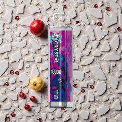 Uwin Crystal 10000 Puffs Vienreizējās lietošanas vape Vīnogu Ledus ar RGB gaismām un 18ml e-šķidruma tilpumu