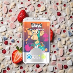 Uwin Crystal Twins 40000 Puffs Uzlādējams Divi Garšas Zemeņu Aveņu Ķiršu Mr Blue