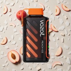 VOZOL Gear Power 20000 Puffs Vienreizējās lietošanas vape Persiku Ledus ar 20mL iepriekš uzpildīta e-šķidruma un Dual Mesh Coil