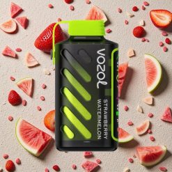 VOZOL Gear Power 20000 Puffs Vienreizējās lietošanas vape Zemeņu Arbūzs ar 20mL iepriekš piepildīta e-šķidruma ietilpību un Dual Mesh Coil