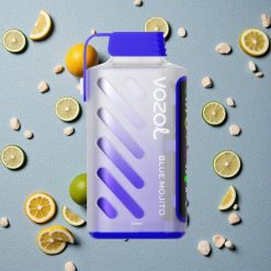 VOZOL Gear Power 20000 Puffs Vienreizējās lietošanas vape Zilā Mojito ar 20mL iepriekš piepildīta e-šķidruma tilpumu un Dual Mesh Coil