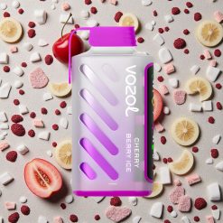 VOZOL Gear Power 20000 Puffs Vienreizējās lietošanas vape Ķiršu Ogu Ledus ar S.i.L.C. Tech un 20mL Iepriekš Pildīts E-Šķidrums