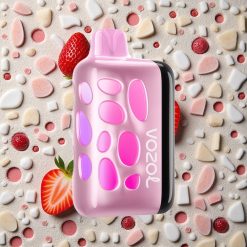 VOZOL RAVE 40000 Izmetamā Veipa Zemeņu Ledus ar 270 grādu Spīdēšanas Dizainu un 20/50mg/ml Nikotīna