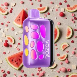 VOZOL RAVE 40000 Vienreizējās lietošanas vape Arbūza Aveņu Rancheris ar 270 grādu Spīdošo Dizainu un 20/50mg/ml Nikotīna