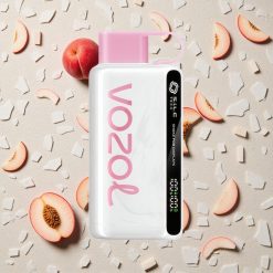 VOZOL STAR 9000/12000 Izmetamā e-cigarete Persiku Ledus ar 9000/12000 Pūtiem un 650mAh Akumulatoru