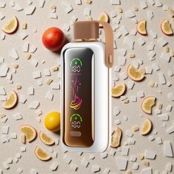 VOZOL Star 20000 Puffs Vienreizējās lietošanas vape Pūķa Zemene-Banāns ar 2,2" HD spoguļekrānu un Dubultā sieta režīmu