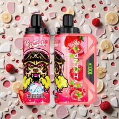 VapSolo VIKING 12000 Puffs Izmērāms Vaps ar Zemesņu un Avenes Ledus Garšu un 22ml EŠķidrumu